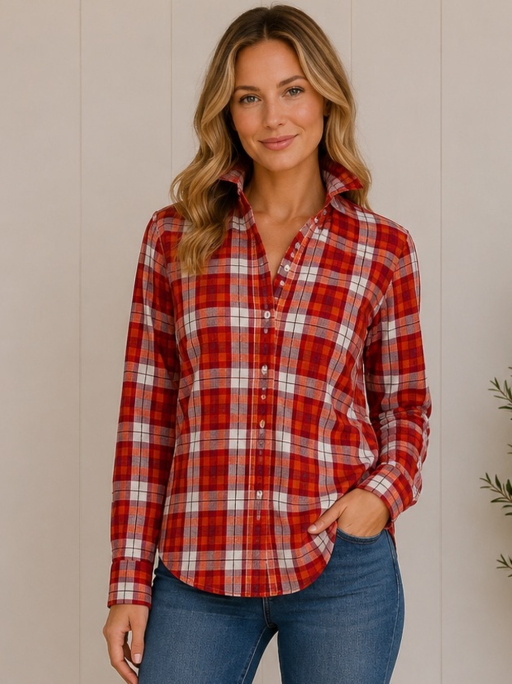 Banana Republic Plaid Shirt Eclectic Grandpa Americana Western Cowgirl XS